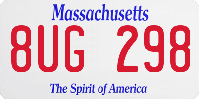 MA license plate 8UG298