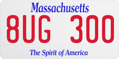 MA license plate 8UG300