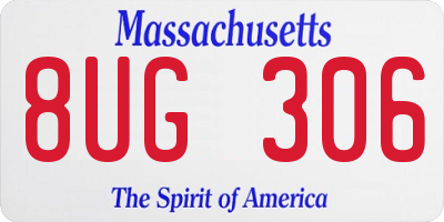 MA license plate 8UG306