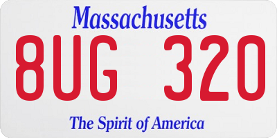 MA license plate 8UG320