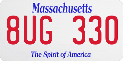 MA license plate 8UG330