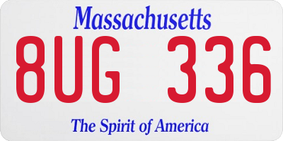 MA license plate 8UG336