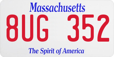 MA license plate 8UG352