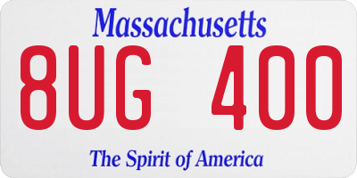 MA license plate 8UG400