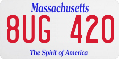 MA license plate 8UG420