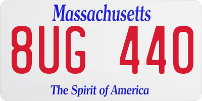 MA license plate 8UG440
