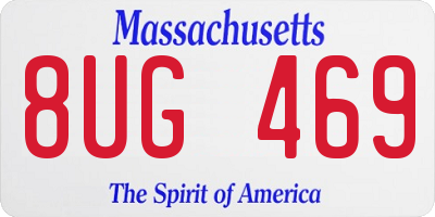 MA license plate 8UG469