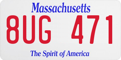 MA license plate 8UG471
