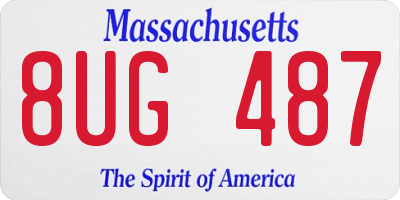 MA license plate 8UG487