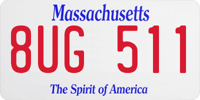 MA license plate 8UG511