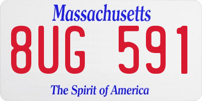 MA license plate 8UG591