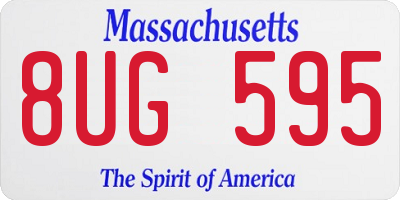 MA license plate 8UG595