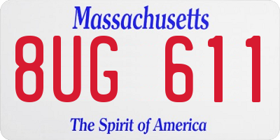 MA license plate 8UG611