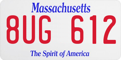MA license plate 8UG612