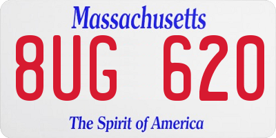 MA license plate 8UG620