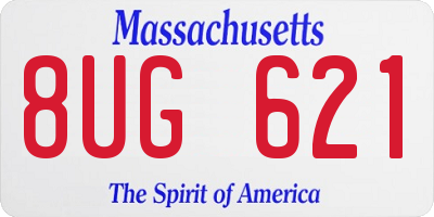 MA license plate 8UG621