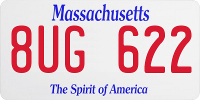 MA license plate 8UG622