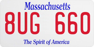 MA license plate 8UG660
