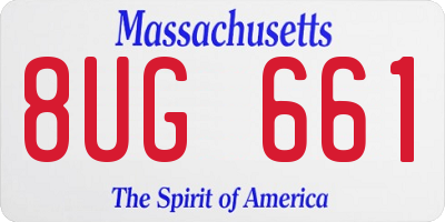 MA license plate 8UG661
