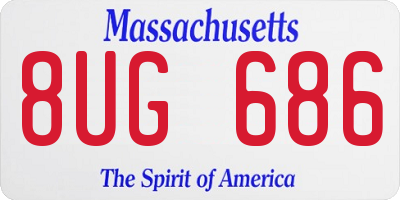 MA license plate 8UG686