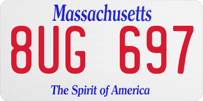 MA license plate 8UG697