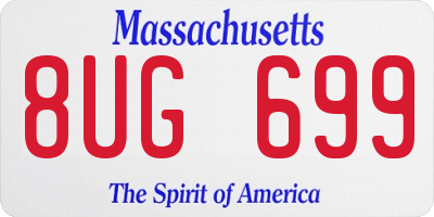MA license plate 8UG699