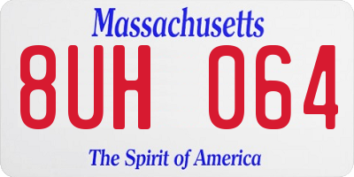 MA license plate 8UH064