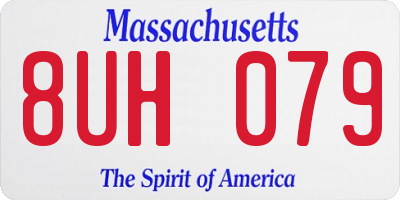 MA license plate 8UH079