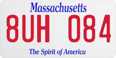 MA license plate 8UH084