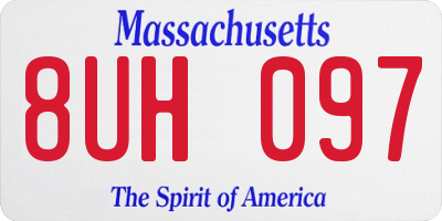 MA license plate 8UH097