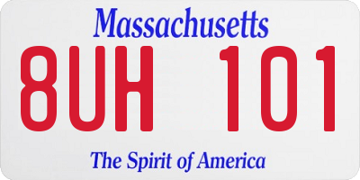 MA license plate 8UH101