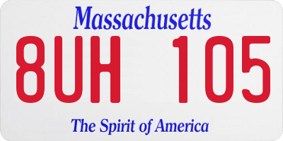 MA license plate 8UH105