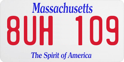 MA license plate 8UH109