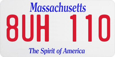 MA license plate 8UH110
