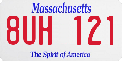 MA license plate 8UH121