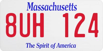 MA license plate 8UH124