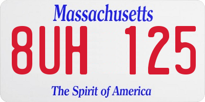 MA license plate 8UH125