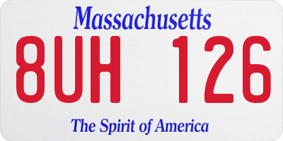 MA license plate 8UH126