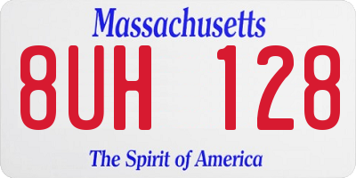 MA license plate 8UH128