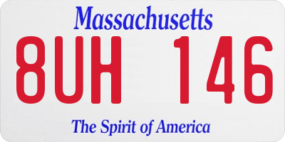 MA license plate 8UH146