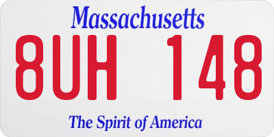MA license plate 8UH148