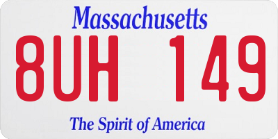 MA license plate 8UH149