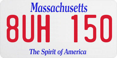 MA license plate 8UH150