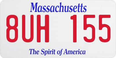 MA license plate 8UH155