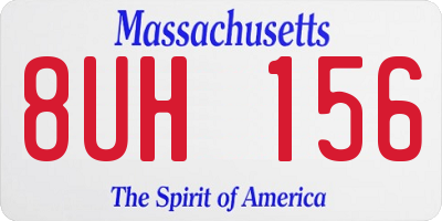 MA license plate 8UH156