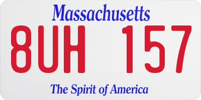 MA license plate 8UH157