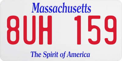 MA license plate 8UH159