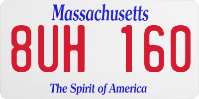 MA license plate 8UH160