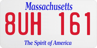 MA license plate 8UH161