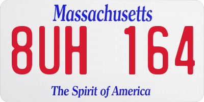 MA license plate 8UH164